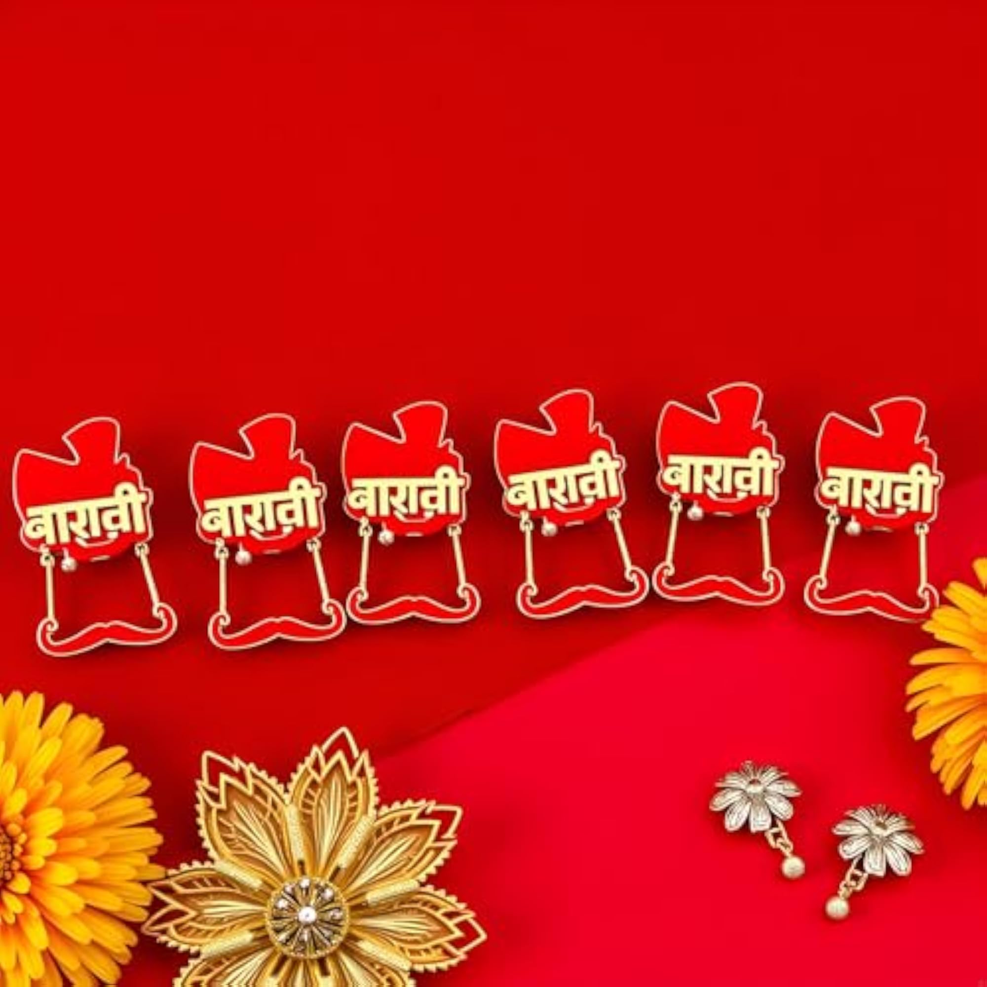 Barati Wedding Brooch Pins for Decoration, Set of 30